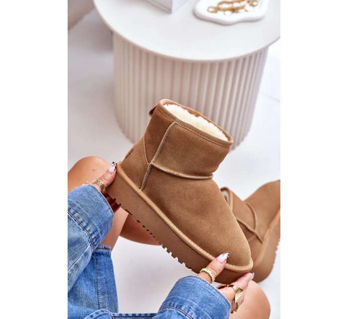 Dámské Semišové Sněhule Na Platformě Nad Kotníky Camel Rianaella Dámské Semišové Sněhule Na Platformě Nad Kotníky Camel Rianaella