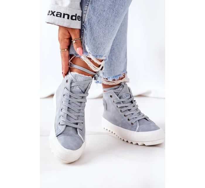 Dámské zateplené tenisky Big Star – světle modré