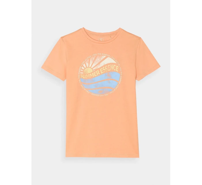 Chlapecké tričko regular s potiskem 4F - korálové