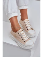 Dámské tenisky na masivní podešvi Big Star – béžové Dámské tenisky na masivní podešvi Big Star – béžové