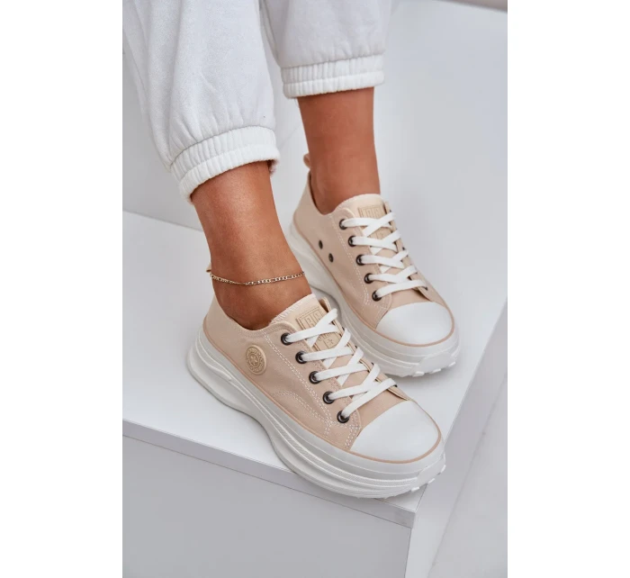 Dámské tenisky na masivní podešvi Big Star – béžové Dámské tenisky na masivní podešvi Big Star – béžové