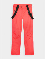 Dámské lyžařské kalhoty se šlemi 4FAW23TFTRF419-63N korálová - 4F