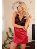 Dámská noční košilka model 20755023 Vínová s černou - Kalimo Dámská noční košilka model 20755023 Vínová s černou - Kalimo