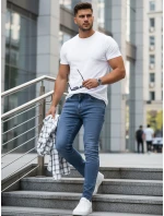Spodnie męskie slim fit niebieskie model 22022560 - FashionStreet