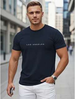 Pánské bavlněné tričko s nápisem Los Angeles tmavě modré FashionStreet NX5099R