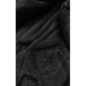 Teplá černá dámská zimní bunda (W559BIG)