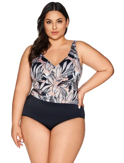 Dámské jednodílné plavky 61 black - AVA