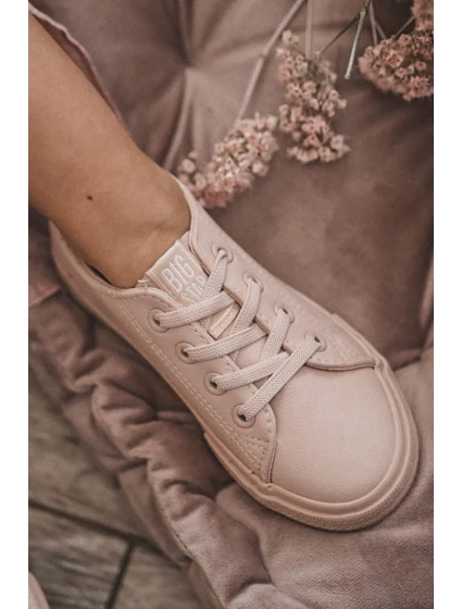 Kožené tenisky Big Star model 21571708 Nude - Big Star Shoes Kožené tenisky Big Star model 21571708 Nude - Big Star Shoes