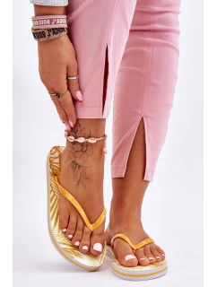 Dámské módní žabky Big Star LL274819 žluté