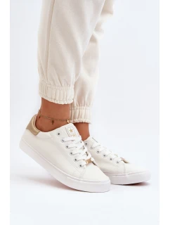 Dámské tenisky z ekologické kůže bílé Tiraelle