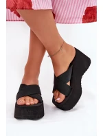 Dámské Pantofle Na Podpatku A Platformě Černé model 21688193 - Boto Dámské Pantofle Na Podpatku A Platformě Černé model 21688193 - Boto