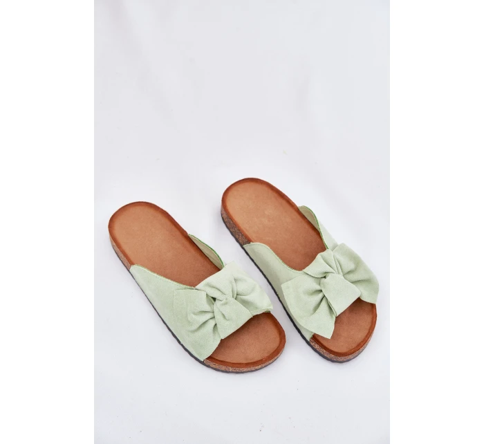 Dámské Sandály Na Podešvi S Mašlí Mátové model 21701504 - Boto Dámské Sandály Na Podešvi S Mašlí Mátové model 21701504 - Boto