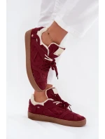 Dámské tenisky na platformě s vyhříváním kožešiny Bordó Solvia Dámské tenisky na platformě s vyhříváním kožešiny Bordó Solvia