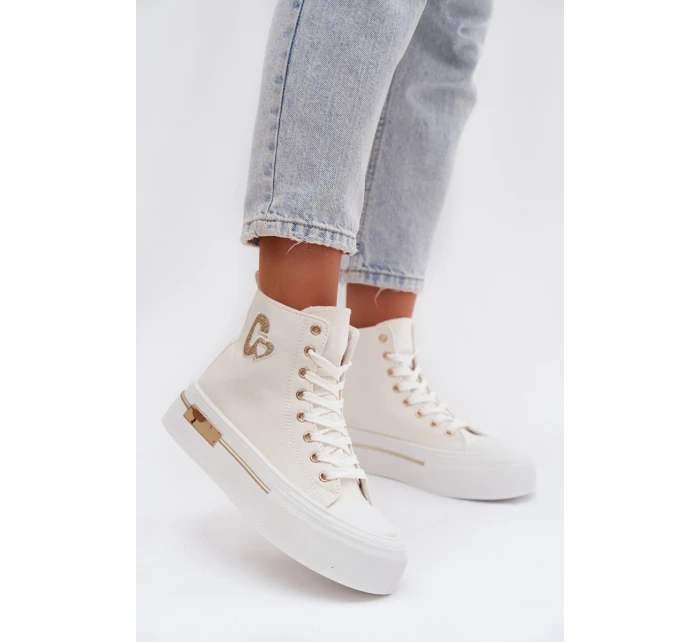 Dámské tenisky na platformě Bílé model 21919405 - Boto Dámské tenisky na platformě Bílé model 21919405 - Boto