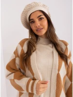 Czapka AT CZ model 18997430 jasny beżowy - FPrice Czapka AT CZ model 18997430 jasny beżowy - FPrice