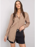 Košile EM KS model 16274877 tmavě lila - FPrice Košile EM KS model 16274877 tmavě lila - FPrice