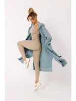 model 18383335 Žebrované pletené legíny béžové - Moe