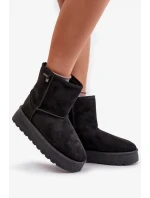 Vysoké Sněhule Dámské Na Platformě Big Star Černé Vysoké Sněhule Dámské Na Platformě Big Star Černé