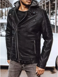 Pánská kožená bunda černá Dstreet model 21965722 - FashionStreet