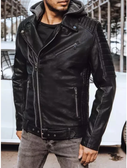 Pánská kožená bunda černá Dstreet model 21965722 - FashionStreet