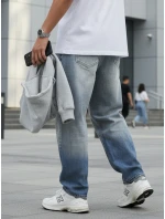 Pánské modré pytlovité džínové kalhoty FashionStreet UX4478