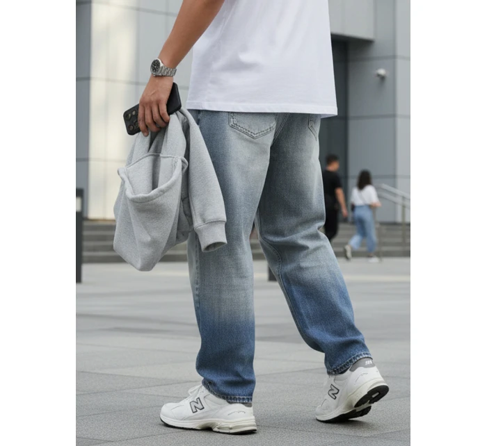 Pánské modré pytlovité džínové kalhoty FashionStreet UX4478