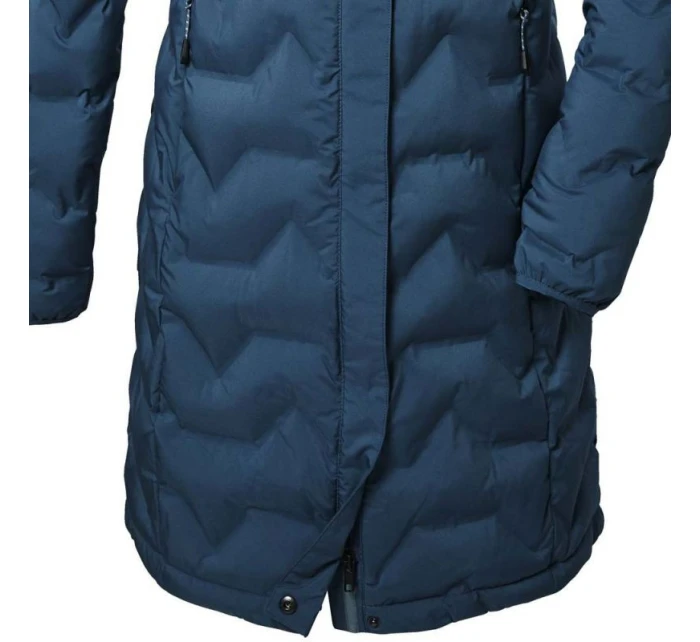 Dámská zimní bunda Killtec KOW 9 prošívaná bunda s kapucí dlouhá nepromokavá modrá (41806/744)