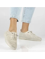 béžové kožené polobotky s podrážkou model 22097355 - FILIPPO béžové kožené polobotky s podrážkou model 22097355 - FILIPPO