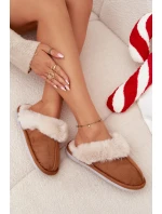 Dámské pantofle s kožíškem Camel model 21772648 - Boto Dámské pantofle s kožíškem Camel model 21772648 - Boto