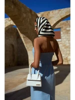 model 20970495 Džínové midi šaty světle modré - Moe