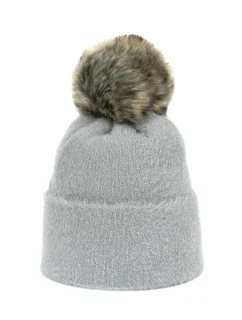 Světle šedá čepice Soft Fluff - Art of Polo