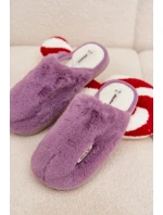 Dámské huňaté pantofle – fialové Belinna Dámské huňaté pantofle – fialové Belinna
