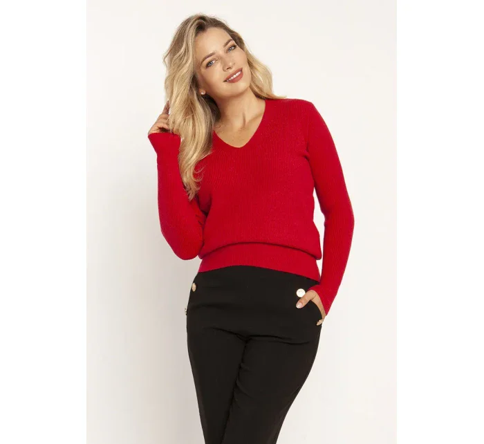 Dámský svetr s dlouhým rukávem Red model 18055830 - MKM design