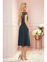 Dámské šifonové šaty LINDA 381-2 zelené - Numoco