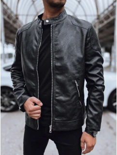 Pánská kožená bunda černá FashionStreet TX4717