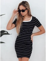 Pruhované mini šaty LINELLA černé FashionStreet EY2576