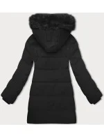 Černá dámská zimní bunda s kapucí model 21783432 - J.STYLE Černá dámská zimní bunda s kapucí model 21783432 - J.STYLE