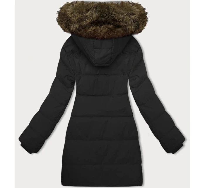 Černá dámská zimní bunda s kapucí J Style (16M9099-392)