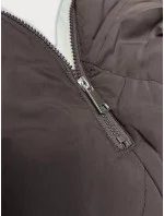 Prošívaná zimní bunda v barvě s kožešinovou podšívkou l 21248860 - WAY MODE