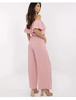 Elegantní kombinéza se širokými nohavicemi, špinavě růžová (T52) Elegantní kombinéza se širokými nohavicemi, špinavě růžová (T52)