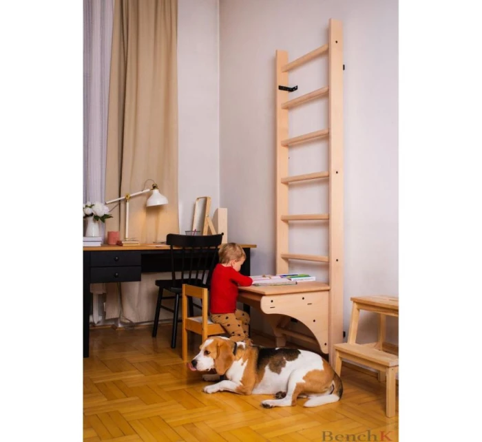 DŘEVĚNÝ ŽEBŘÍK S LAVIČKOU 112