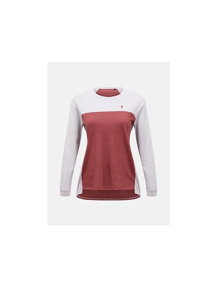 Dámské tričko PEAK PERFORMANCE W Trail Wool-Blend Longsleeve, šedá barva Dámské tričko PEAK PERFORMANCE W Trail Wool-Blend Longsleeve, šedá barva