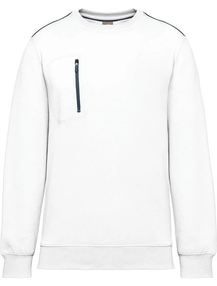 WK WK 403 Pracovní mikina "Day-to-Day" 20.W403 white/navy WK WK 403 Pracovní mikina "Day-to-Day" 20.W403 white/navy