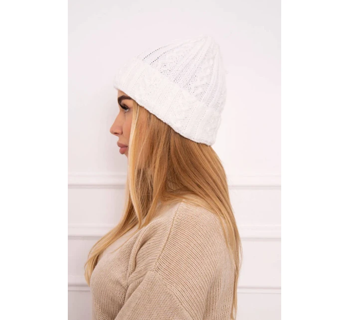 Kšiltovka s částí bílá model 18750717 - K-Fashion Kšiltovka s částí bílá model 18750717 - K-Fashion