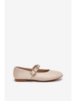 Dámské Baletky S Páskem A Zlatými Přezkami Béžové model 21699396 - Boto