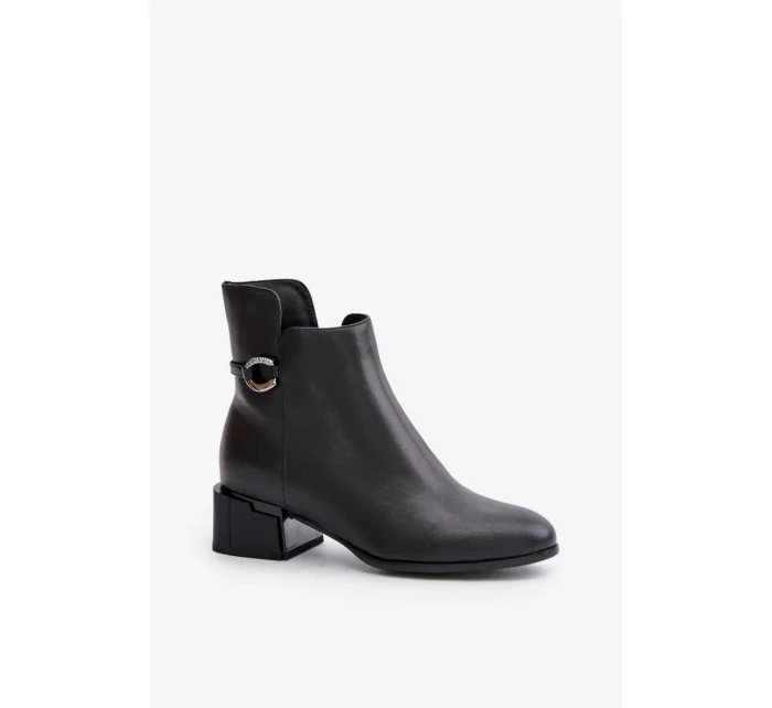 Zateplené Dámské Kotníkové Boty Na Podpatku Na Zip Černé Vinceza Zateplené Dámské Kotníkové Boty Na Podpatku Na Zip Černé Vinceza