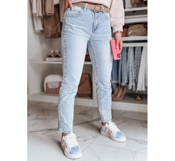 Dámské džínové kalhoty slim fit s páskem NEOPASS modré FashionStreet UY2680