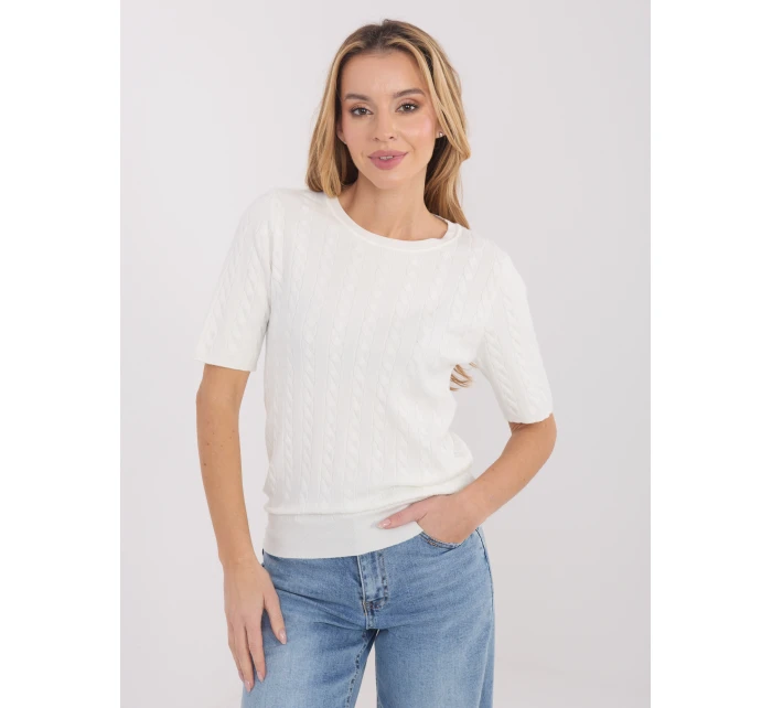 Sweter PM SW B model 21821423 ecru - FPrice Sweter PM SW B model 21821423 ecru - FPrice