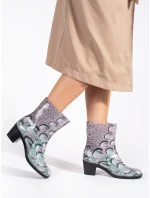 Trendy dámské vícebarevné gumáky na širokém podpatku Trendy dámské vícebarevné gumáky na širokém podpatku