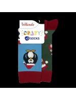 Veselé ponožky 2 páry CRAZY SOCKS 2x - BELLINDA - světle modrá